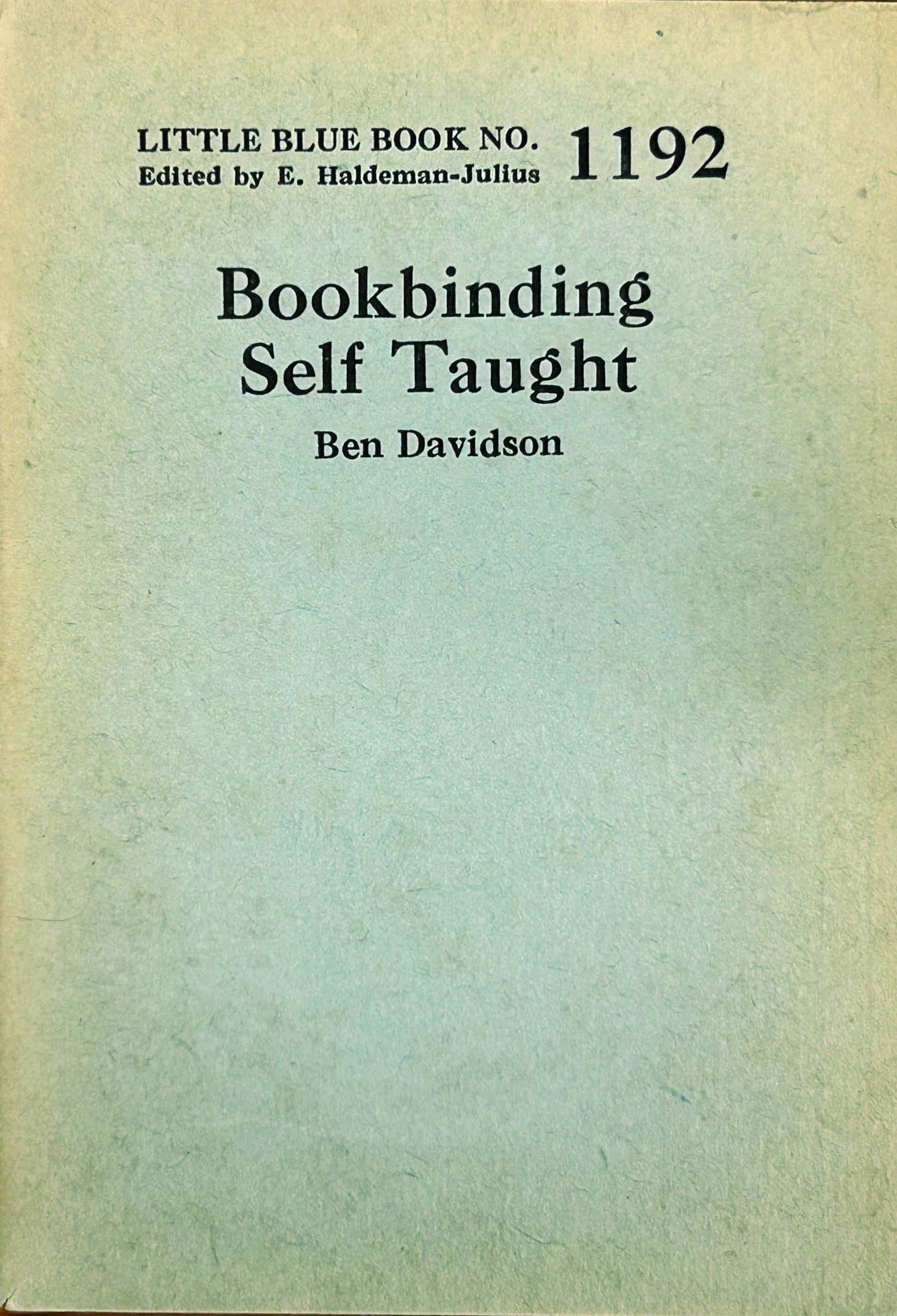 Bookbinding self taught