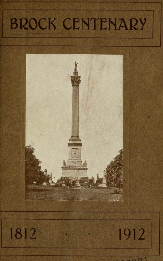 "Brock Centenary 1812-1912"