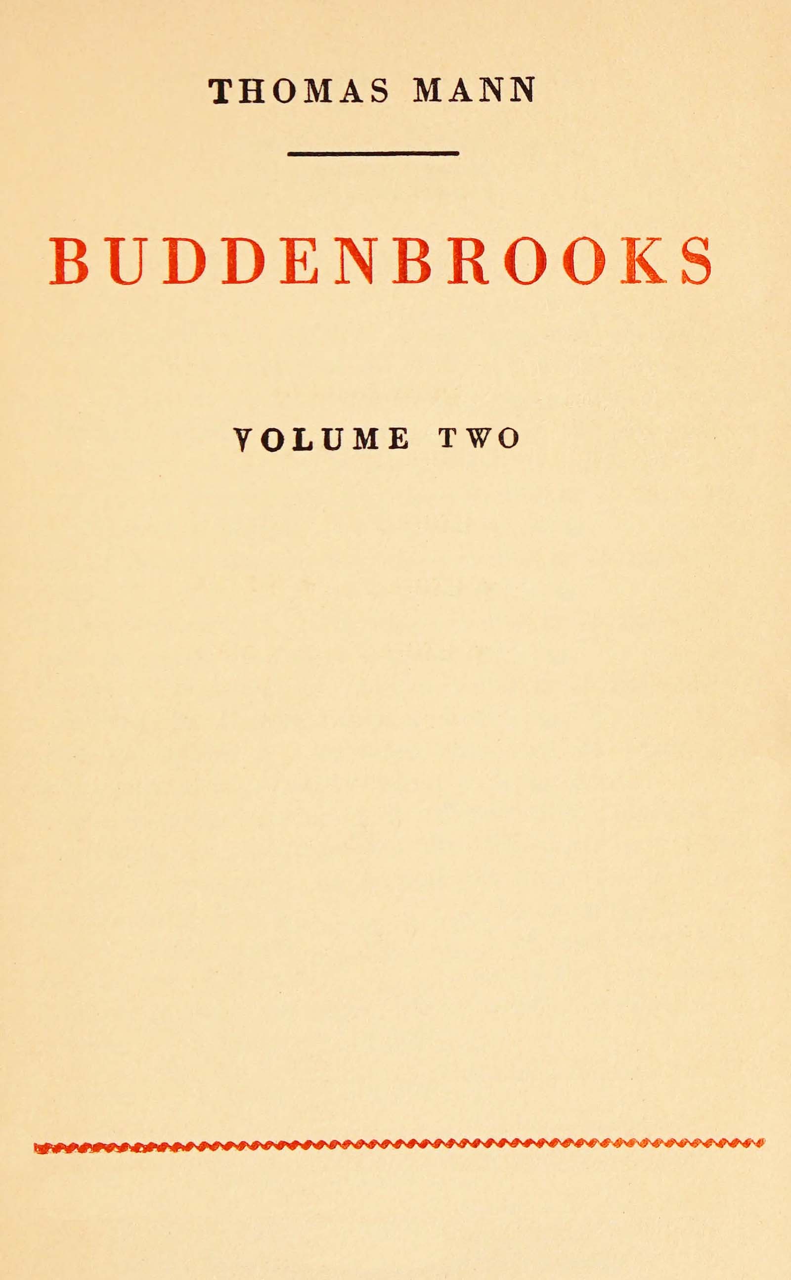 Buddenbrooks, volume 2 of 2