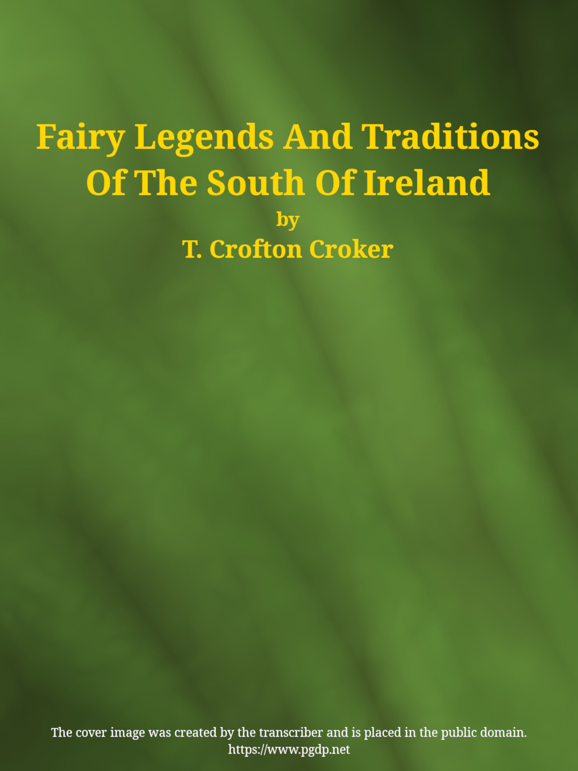 Canada eBook of Fairy Legends And Traditions Of The South Of Ireland