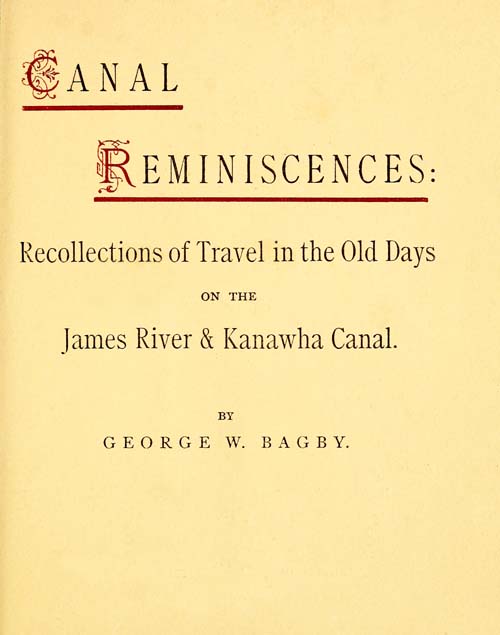 Canal Reminiscences