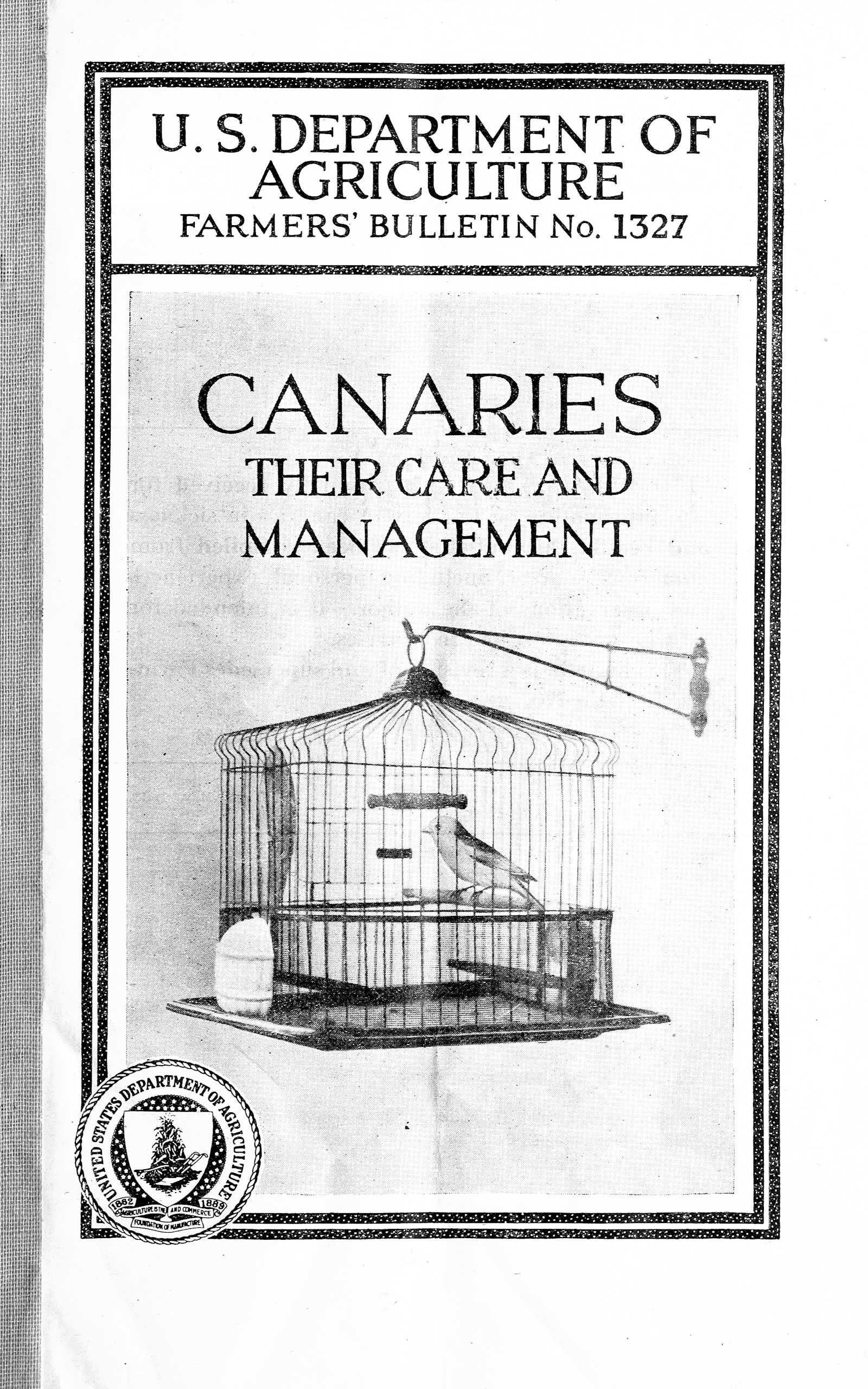 CANARIES: THEIR CARE AND MANAGEMENT