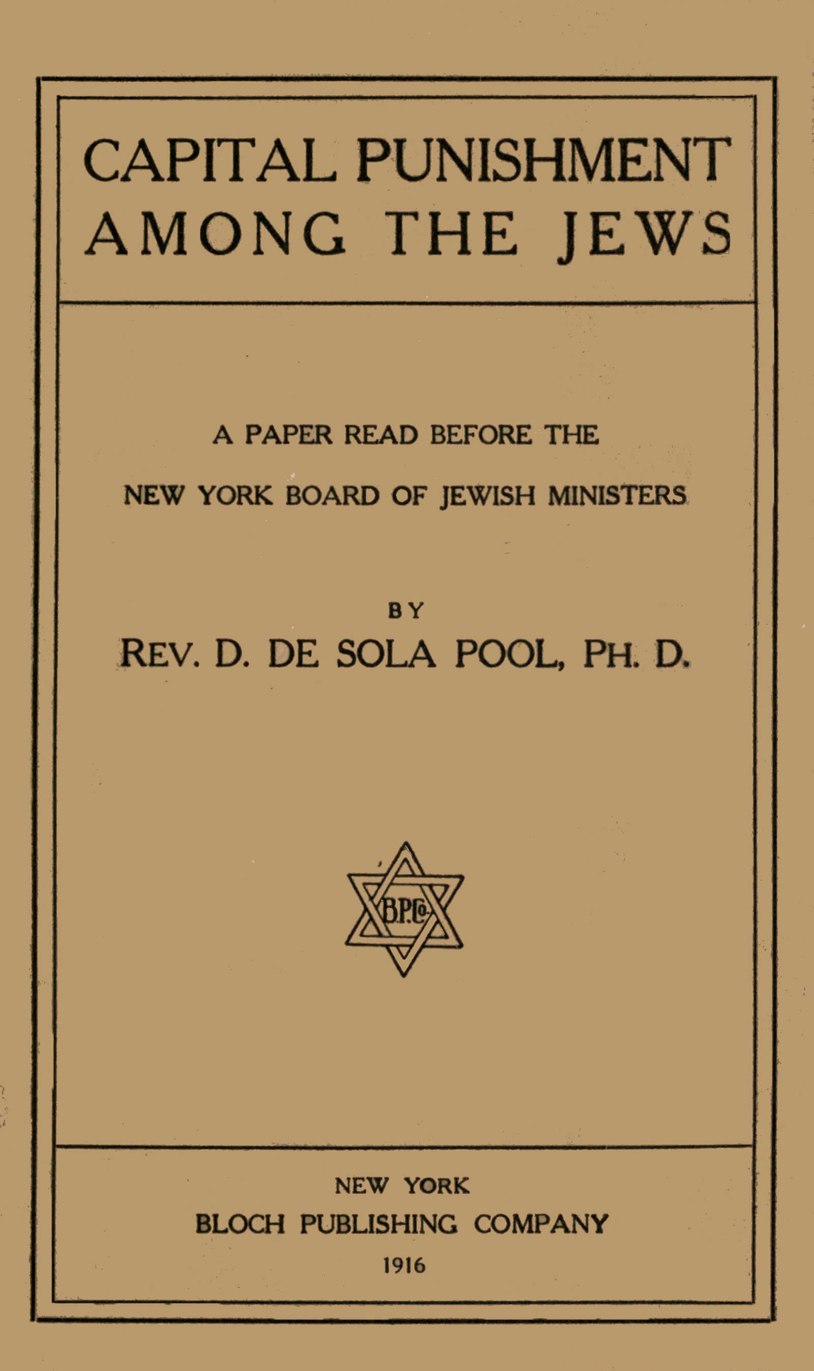 Capital punishment among the jews