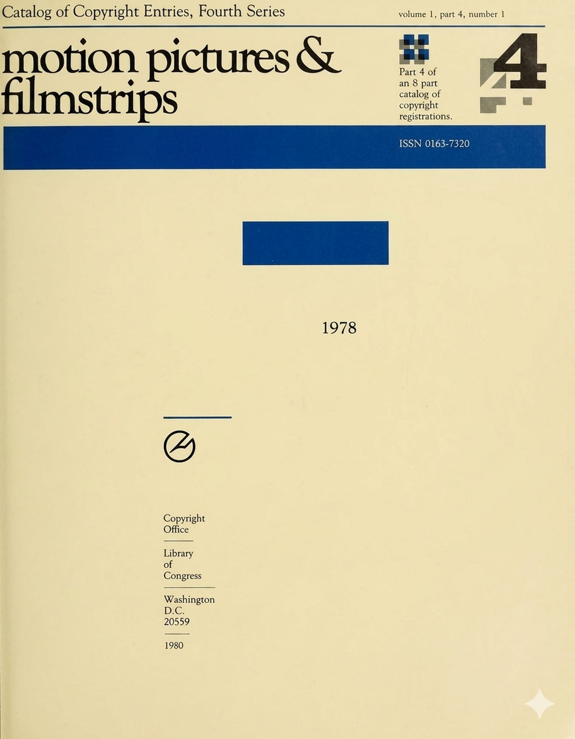 Catalog of Copyright Entries, Fourth Series, 1978