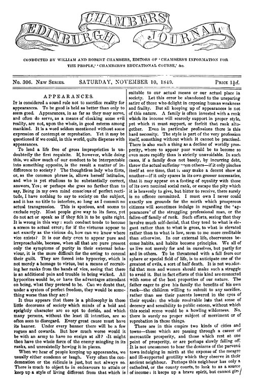 Chambers' Edinburgh Journal
