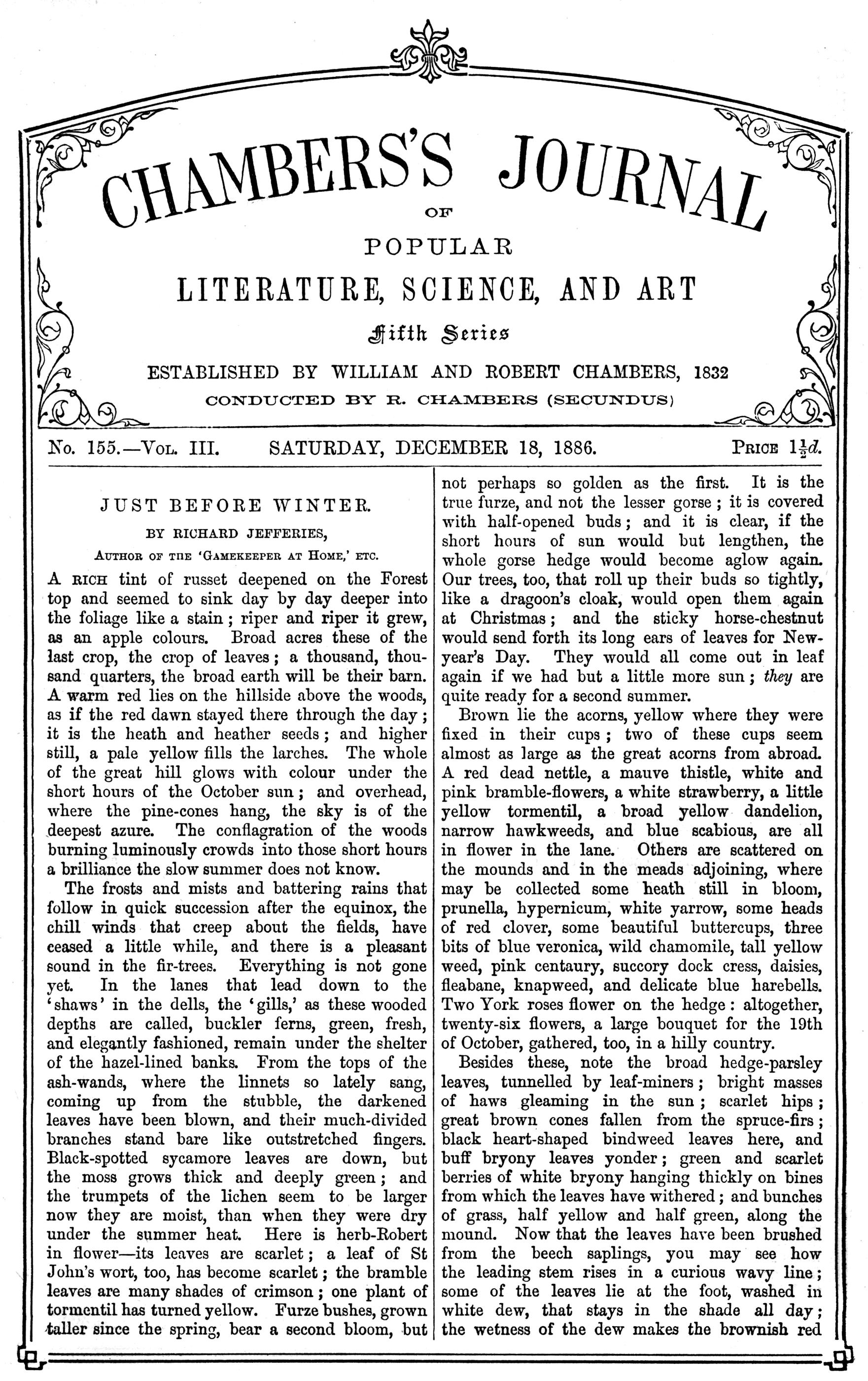 Chambers’s Journal, December 18, 1886