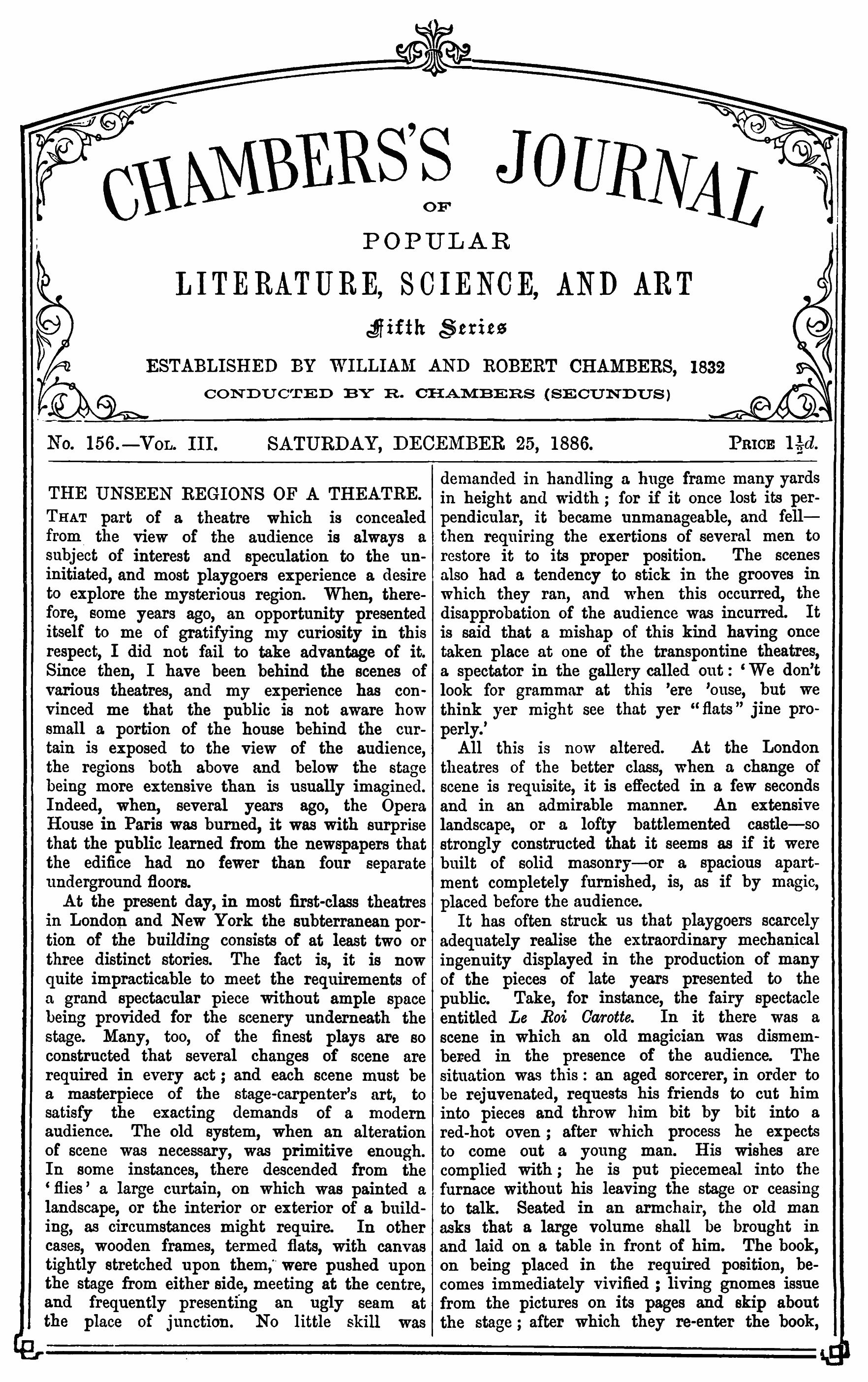 Chambers’s Journal, December 25, 1886