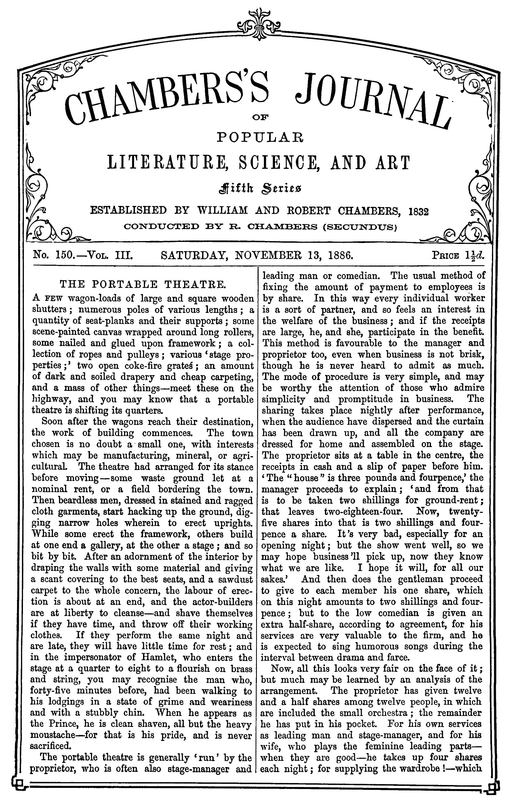 Chambers’s Journal, November 13, 1886