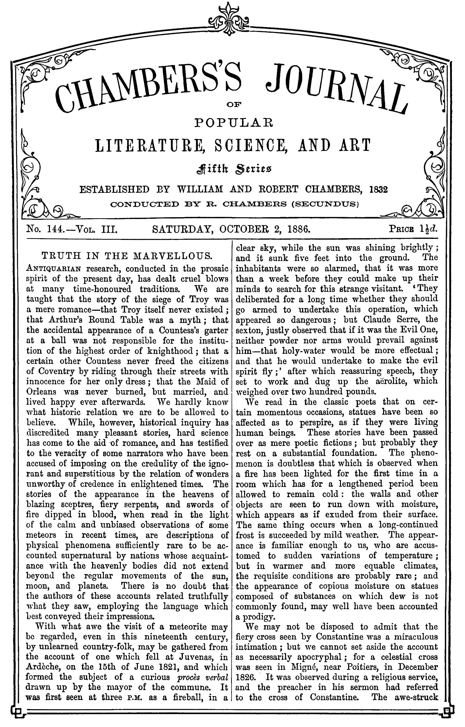 Chambers’s Journal, October 2, 1886