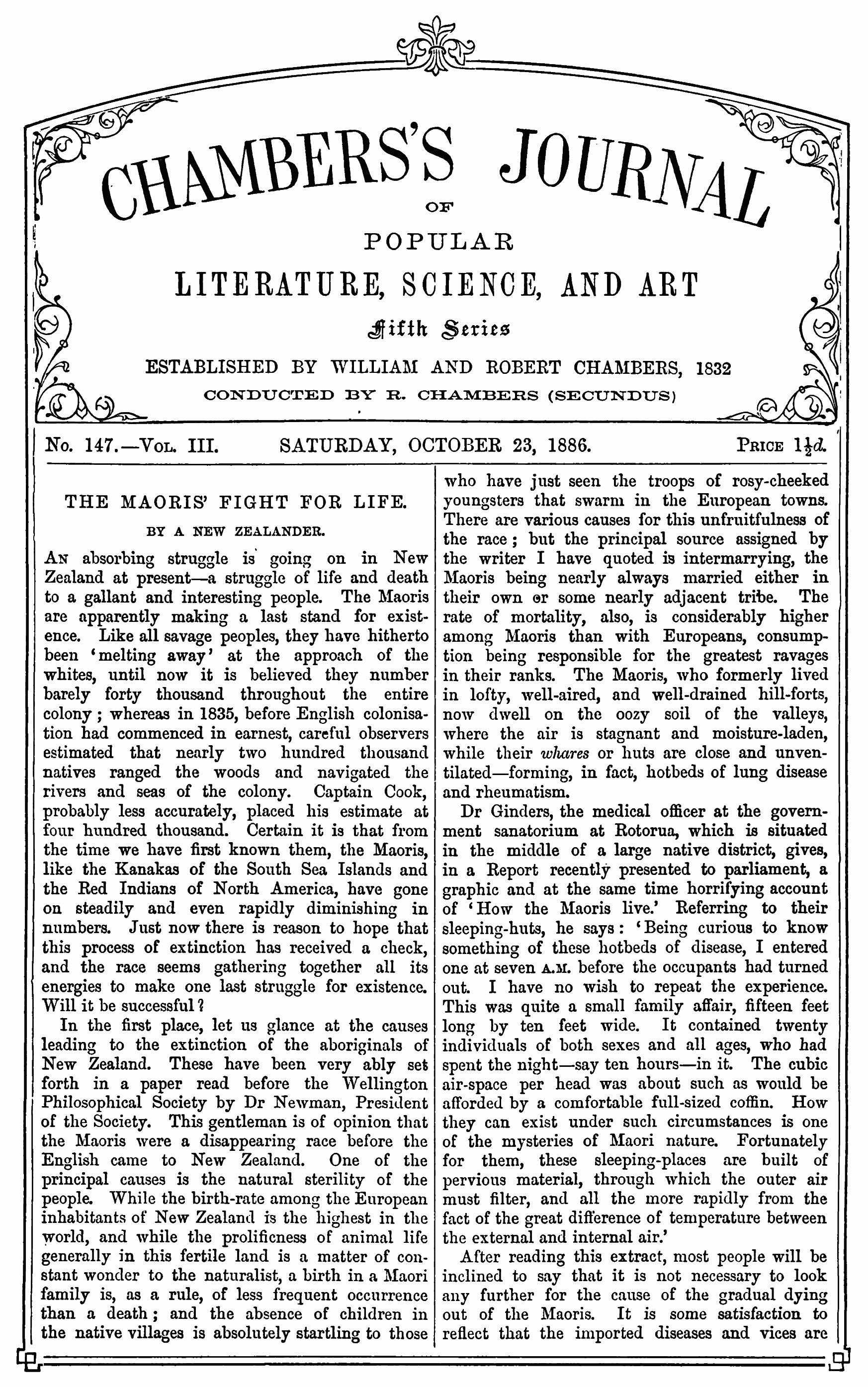 Chambers’s Journal, October 23, 1886