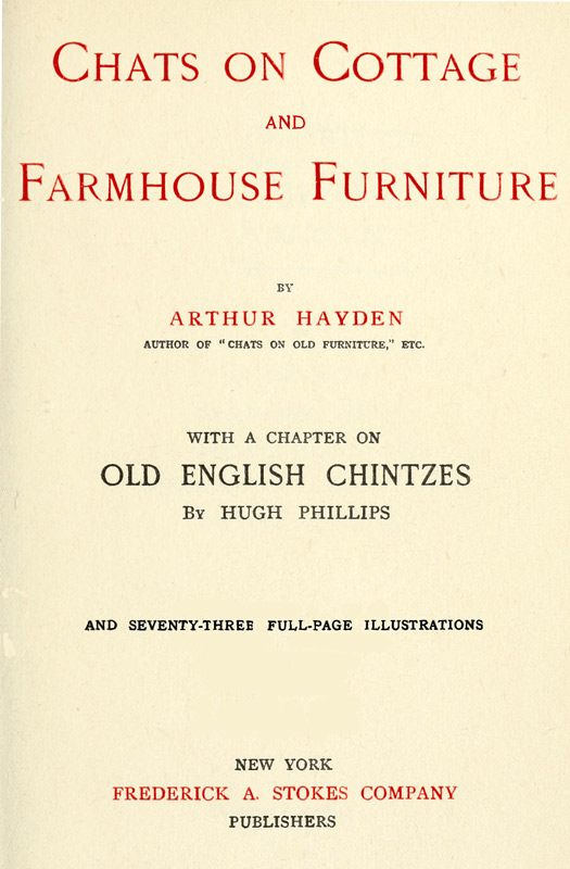 Chats on Cottage and Farmhouse Furniture