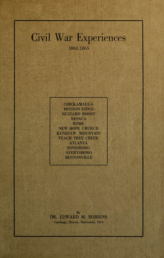 Civil War Experiences, 1862-1865