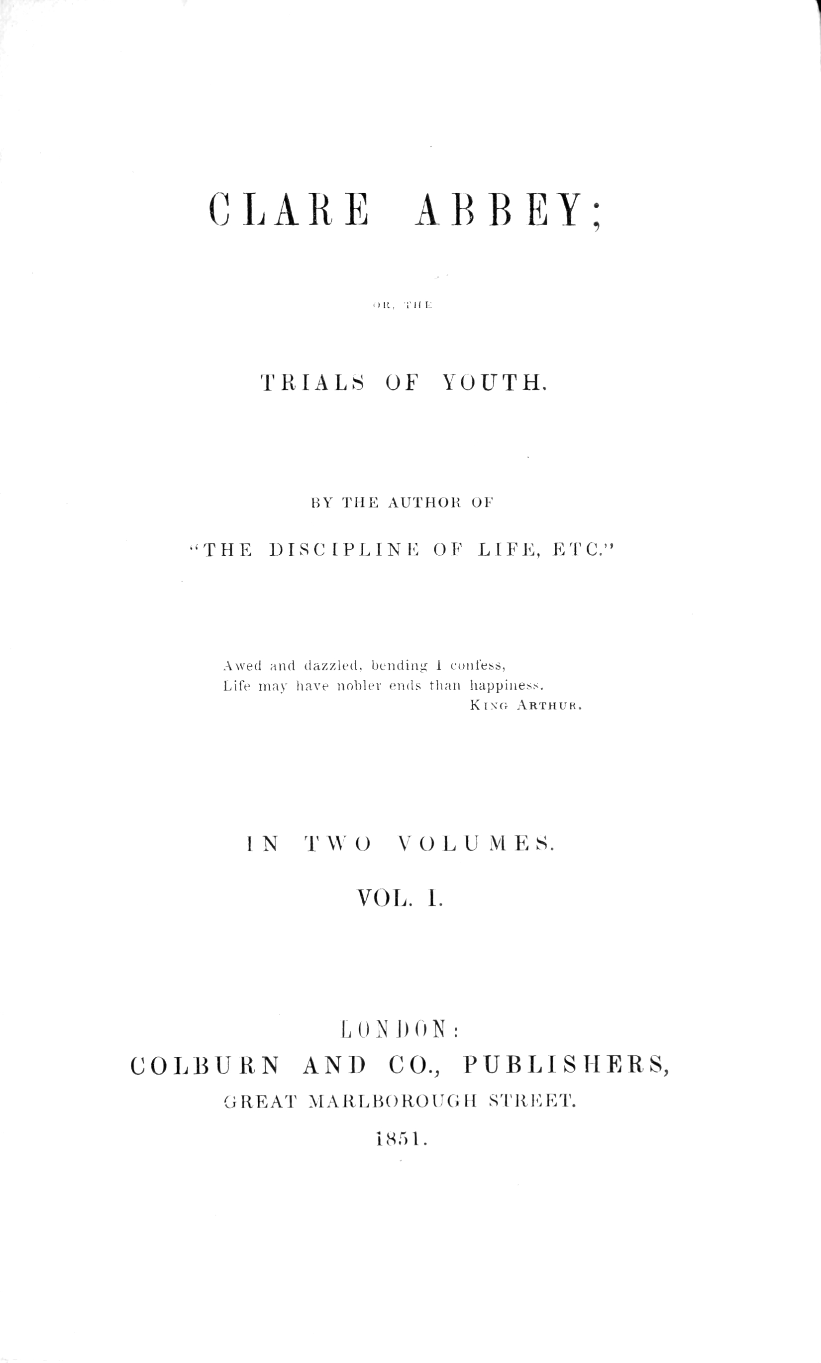 Clare Abbey, Vol. 1