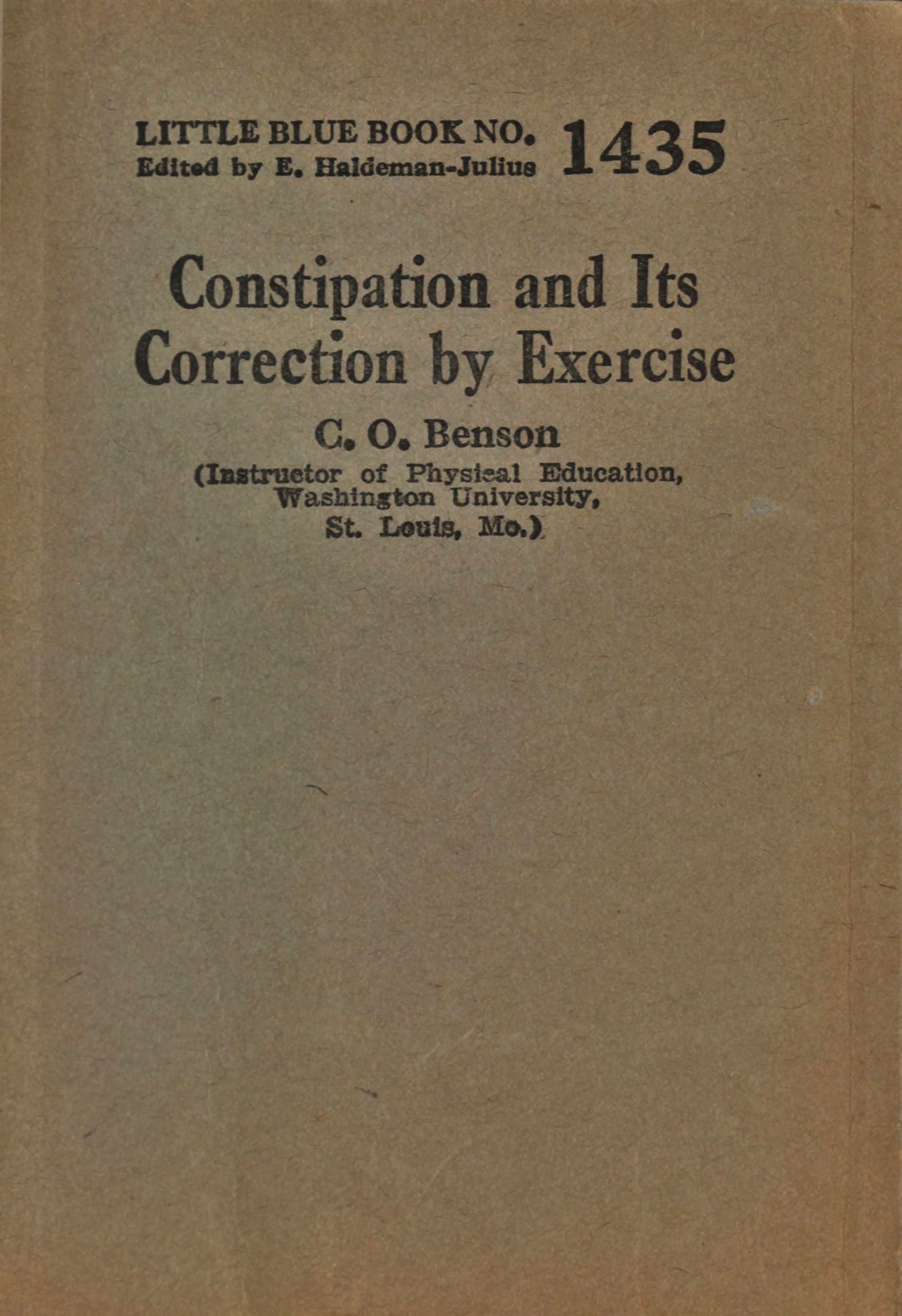Constipation and Its Correction by Exercise