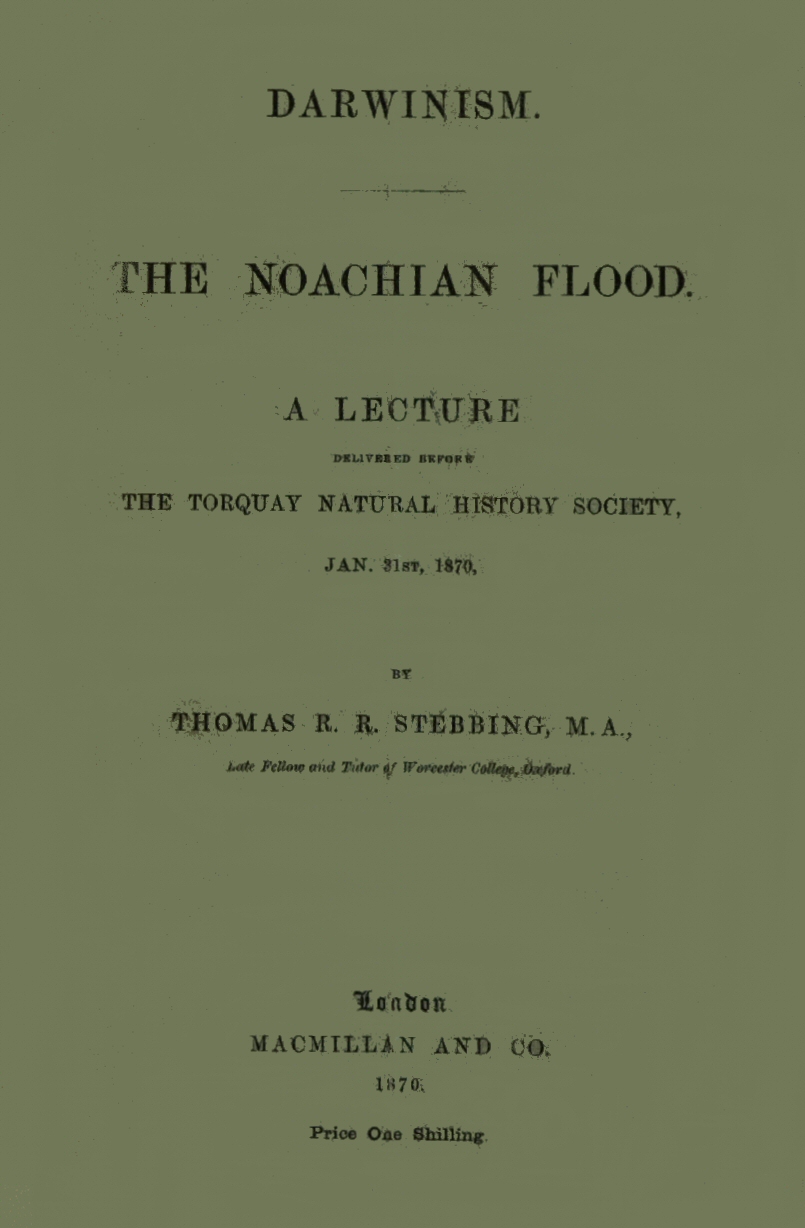 Darwinism. The Noachian Flood