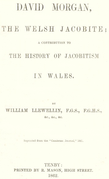 David Morgan, the Welsh Jacobite