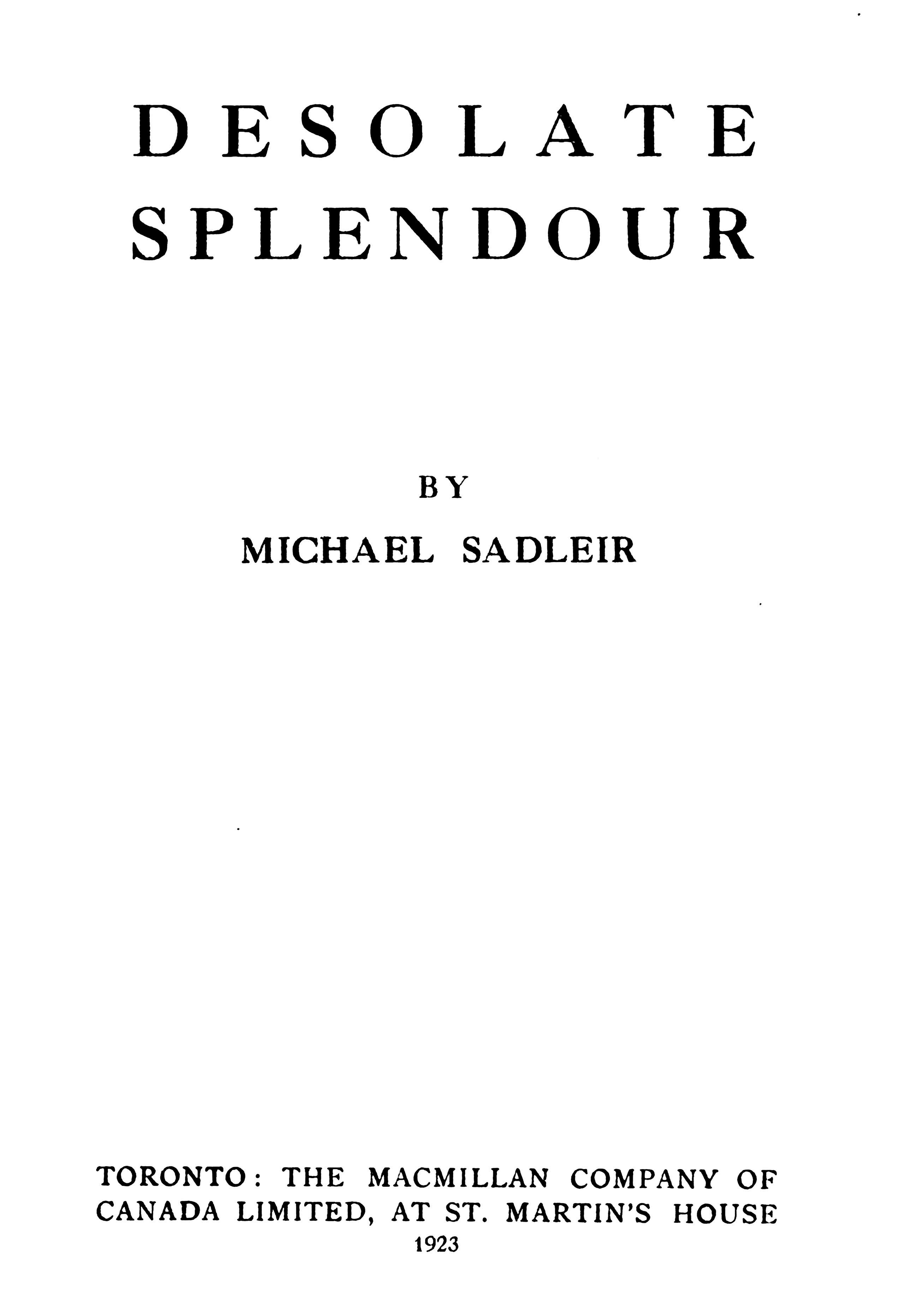 Desolate Splendour