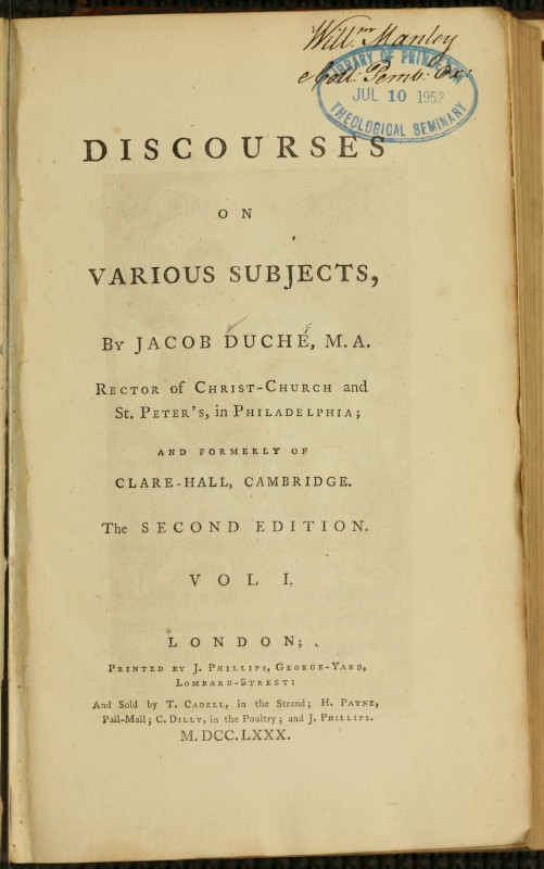 Discourses on Various Subjects, Vol. 1 of 2