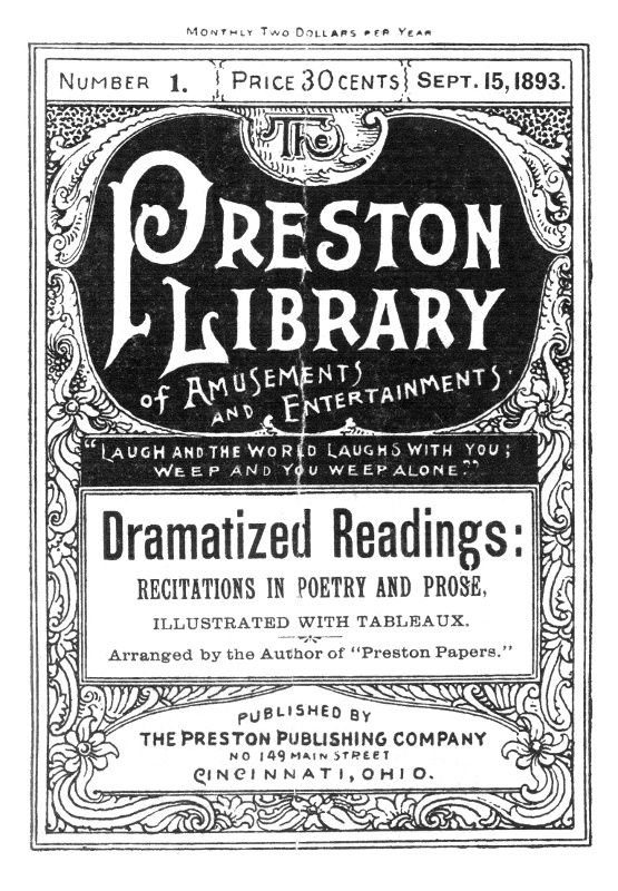 Dramatized Reading: recitations in poetry and prose