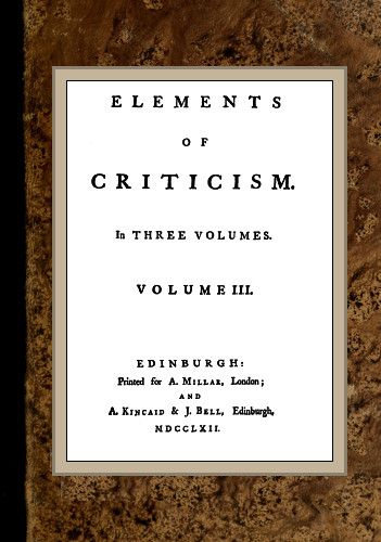 Elements of Criticism; vol. 3