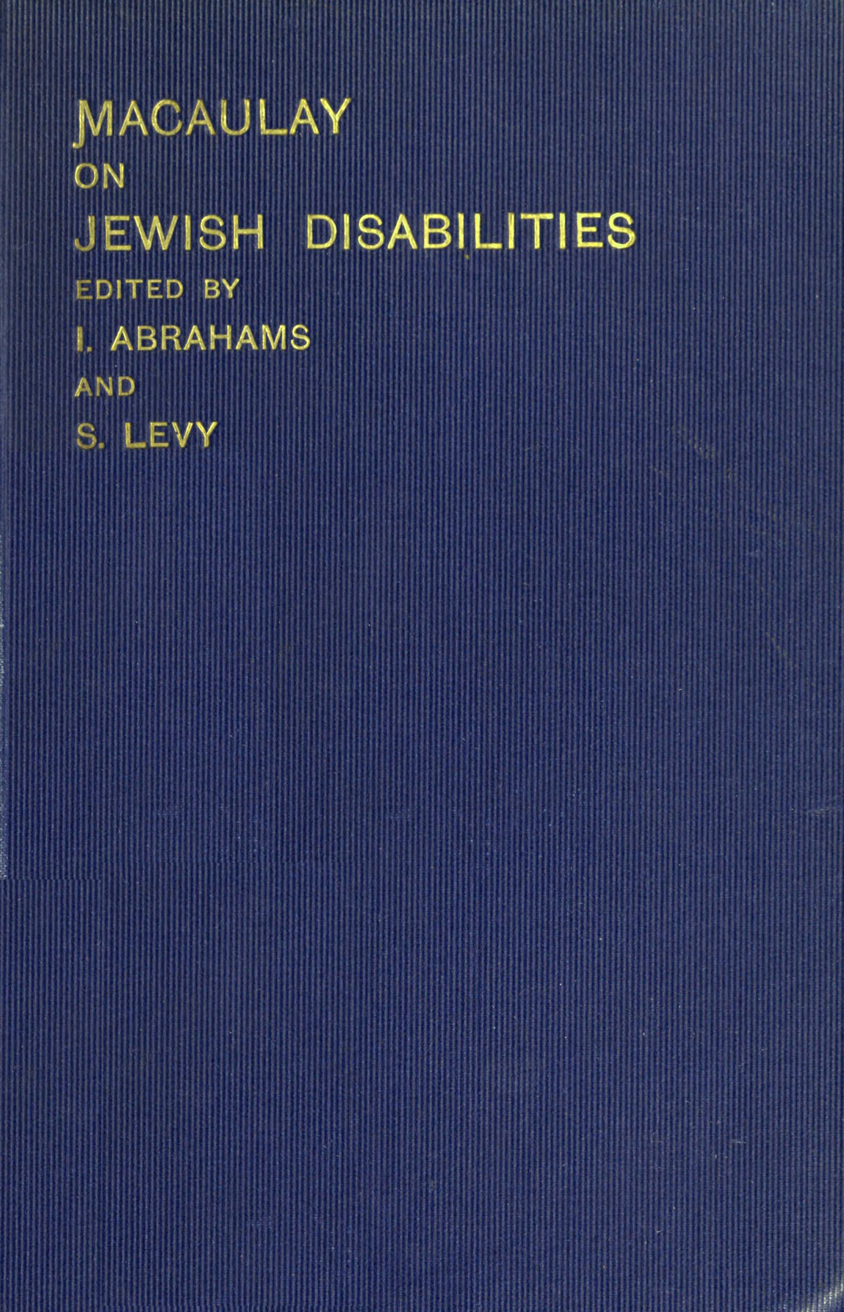 Essay and Speech On Jewish Disabilities