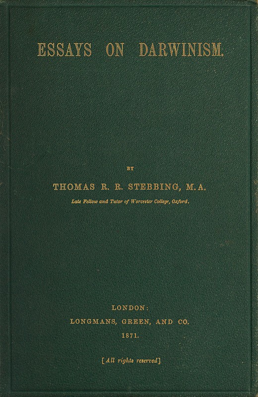 Essays on Darwinism