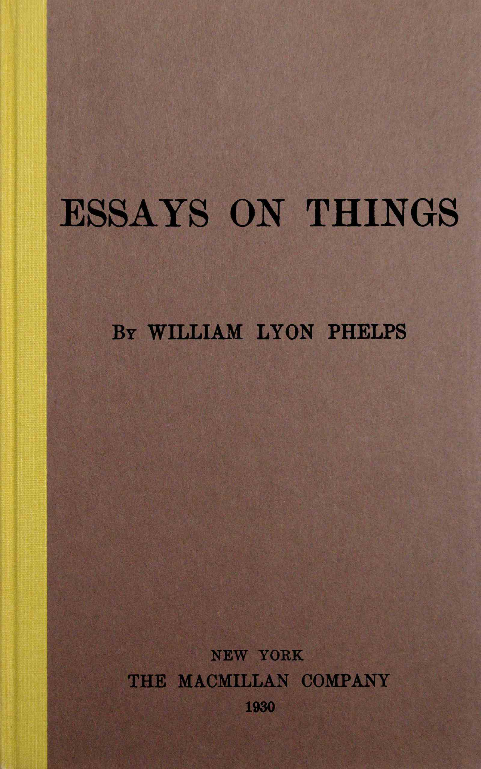 Essays on Things