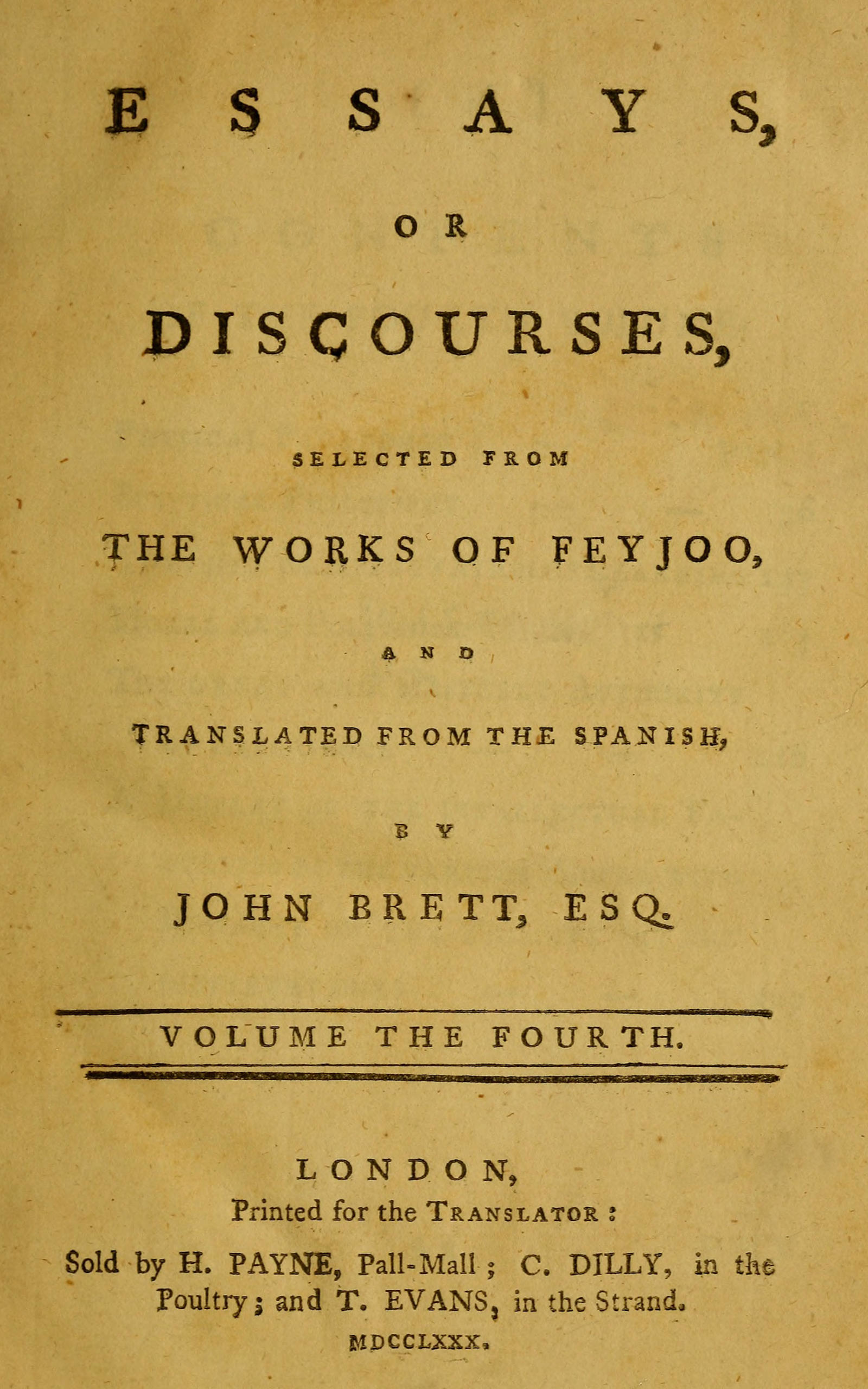 Essays, or discourses, vol. 4 (of 4)