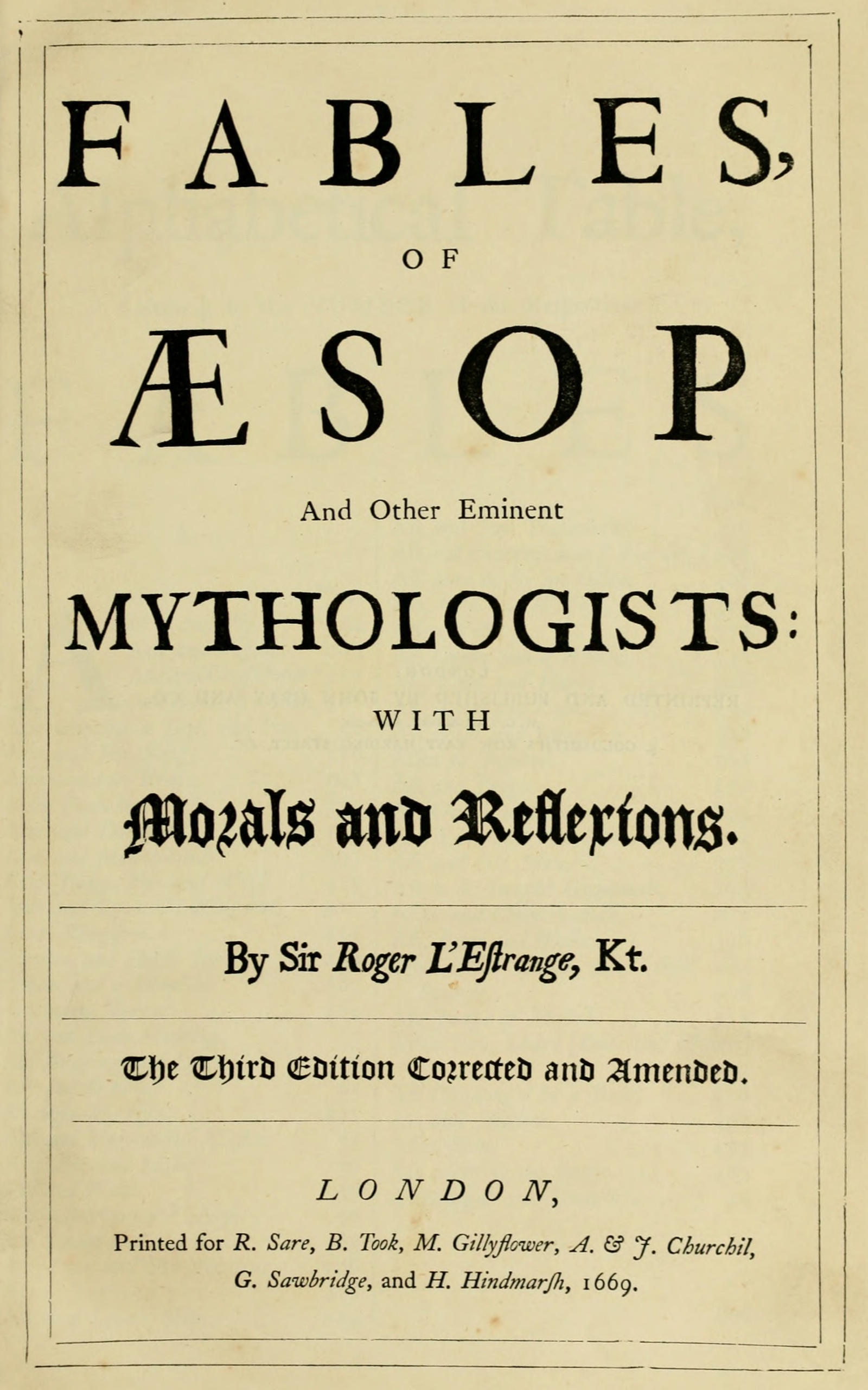 Fables of Æsop and other eminent mythologists