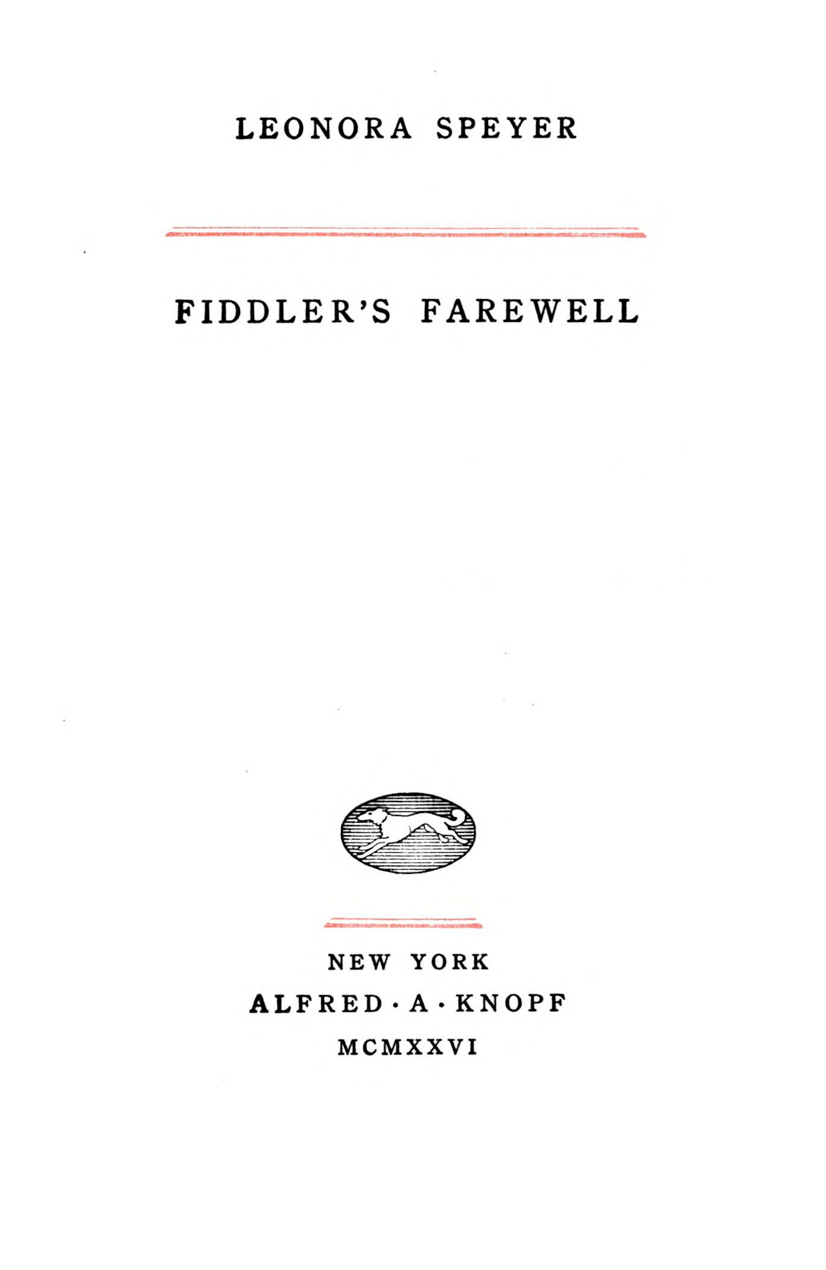 Fiddler’s Farewell