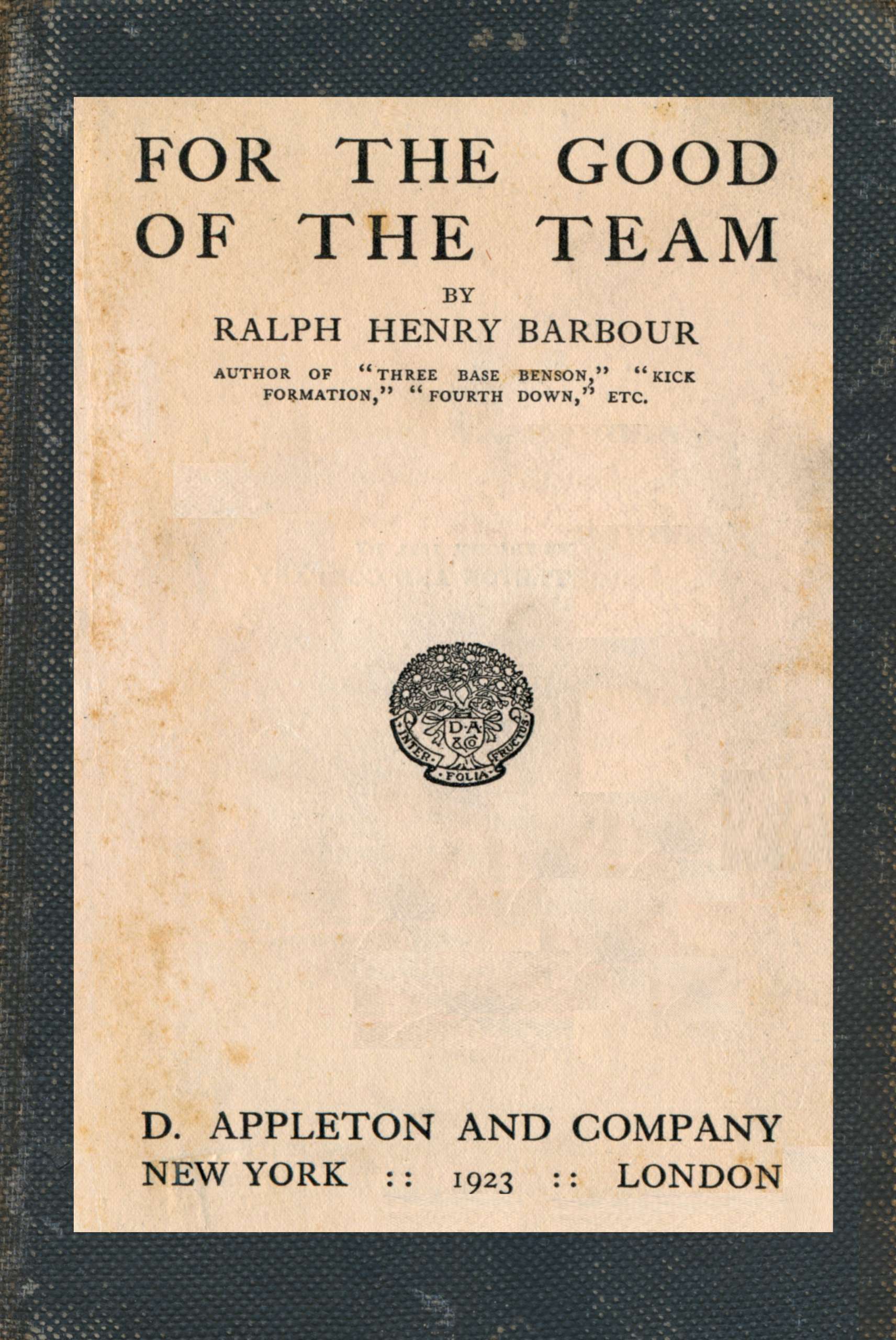 For the Good of the Team