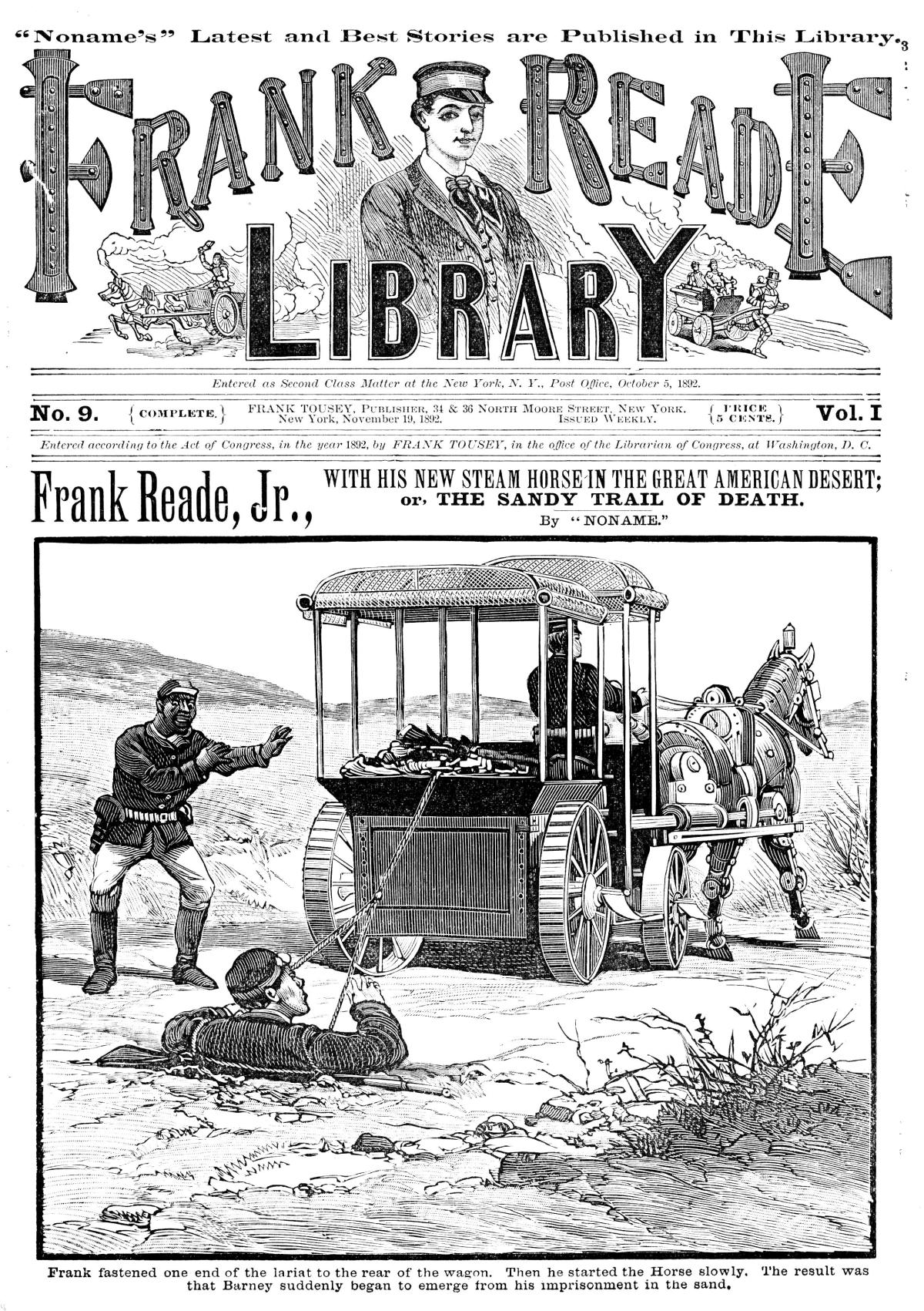 Frank Reade, Jr., in the Great American Desert, by “Noname,”