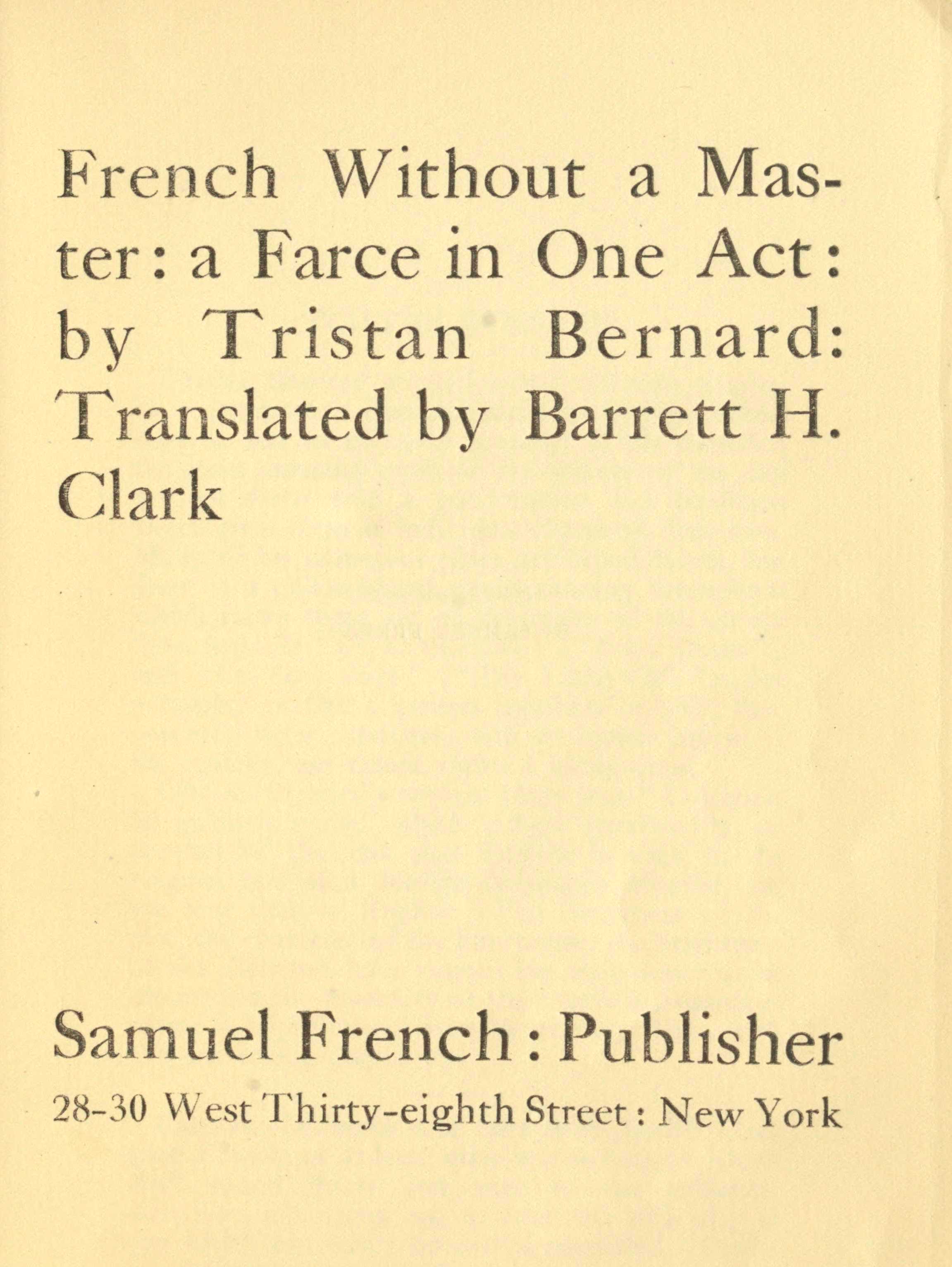French Without a Master