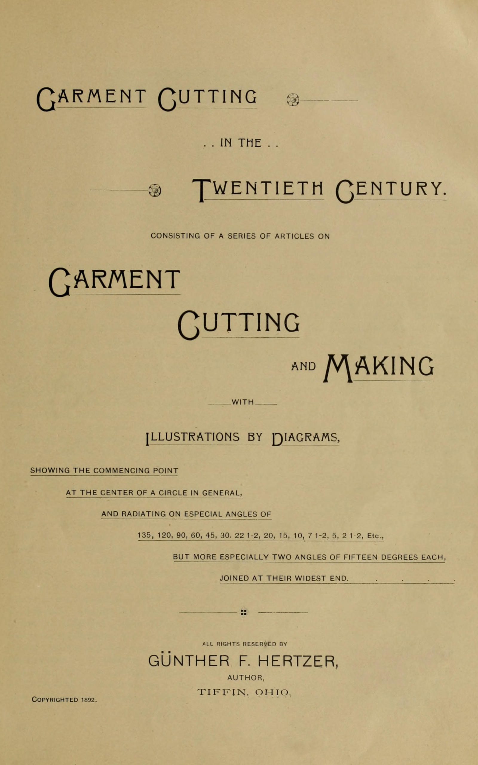 Garment cutting and making, with illustrations by diagrams