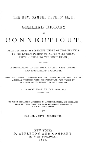 General History of Connecticut