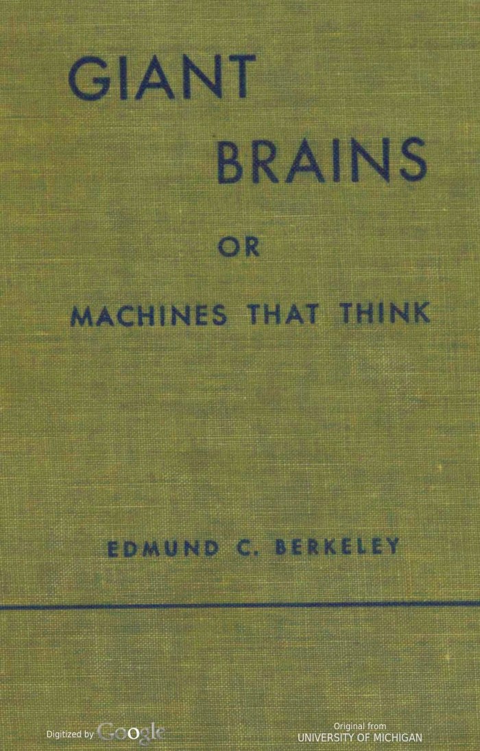 Giant Brains Or Machines That Think
