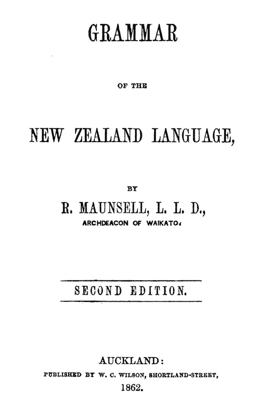 Grammar of the New Zealand Language (2nd Edition)