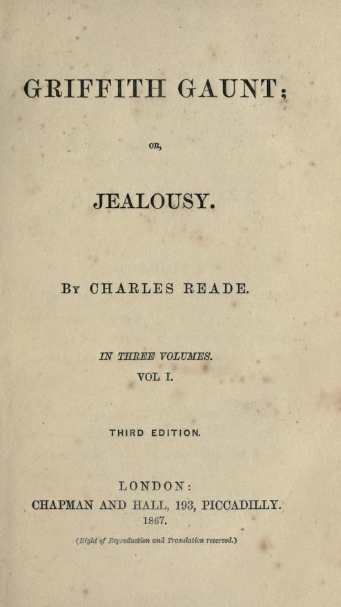 Griffith Gaunt; Or, Jealousy (Vol. I, II and III)