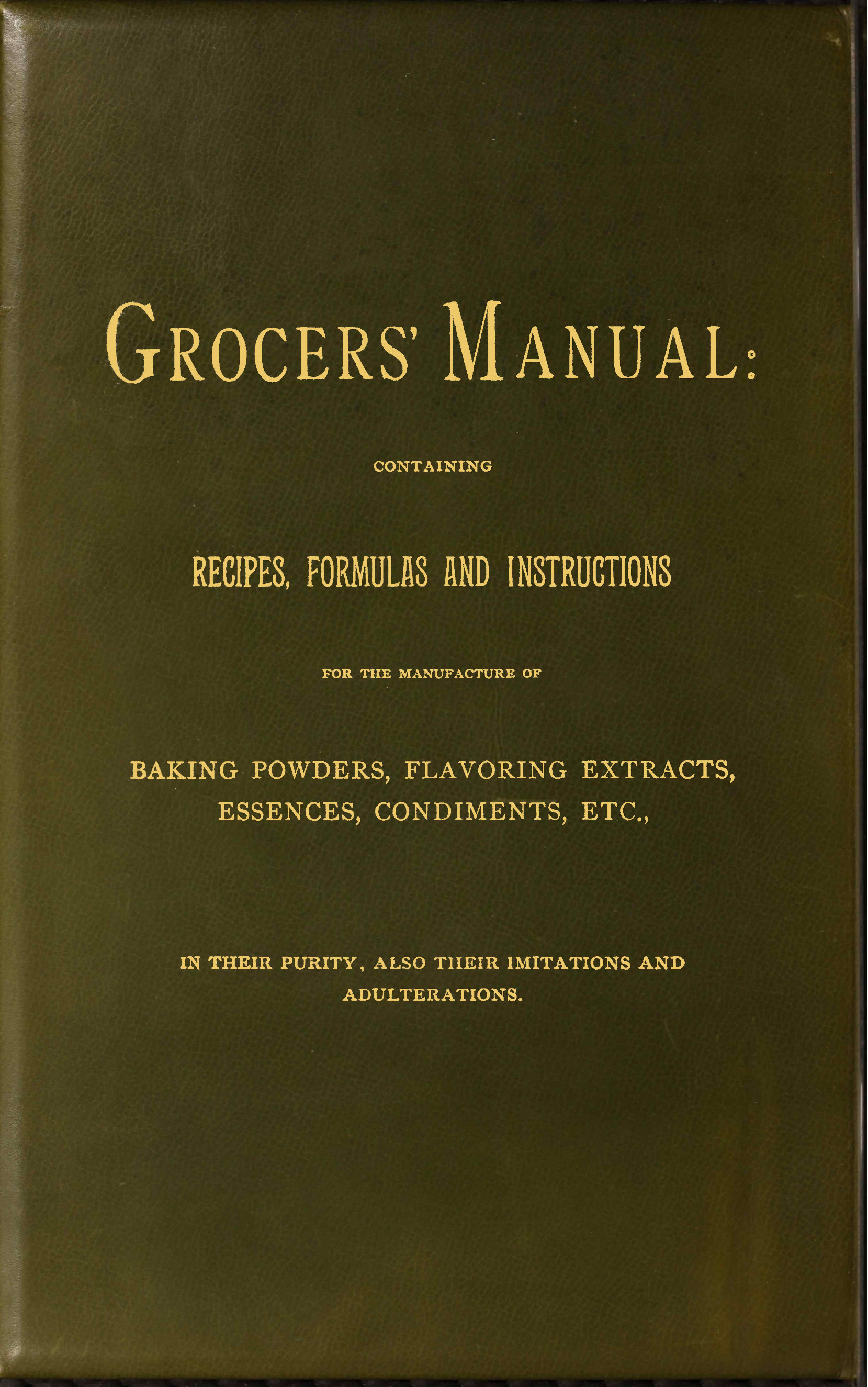 Grocers’ Manual