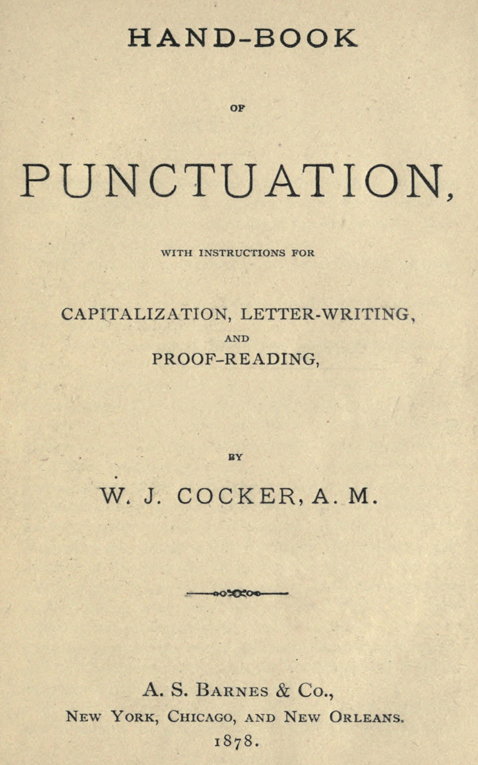 Hand-book of Punctuation