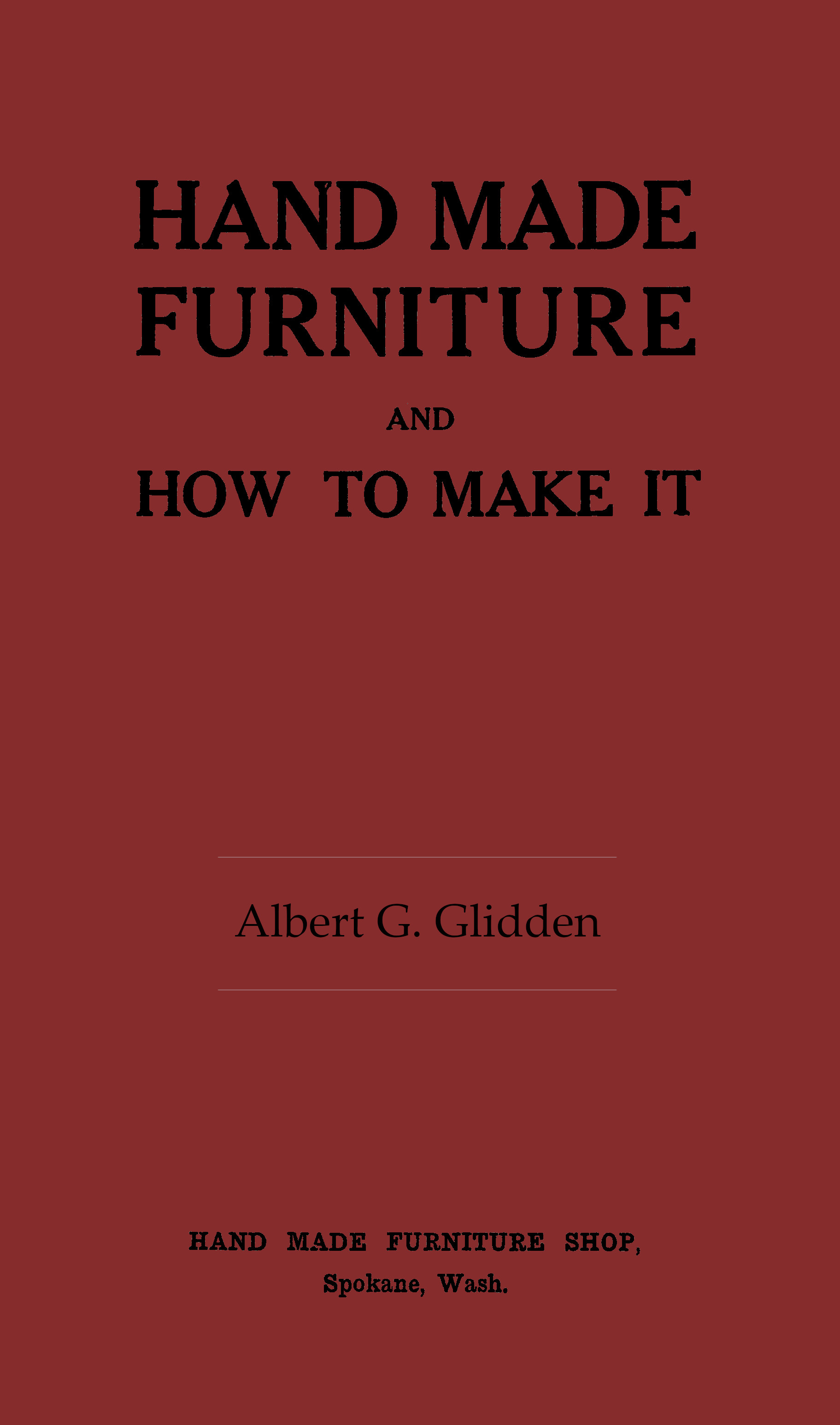 Hand made furniture and how to make it