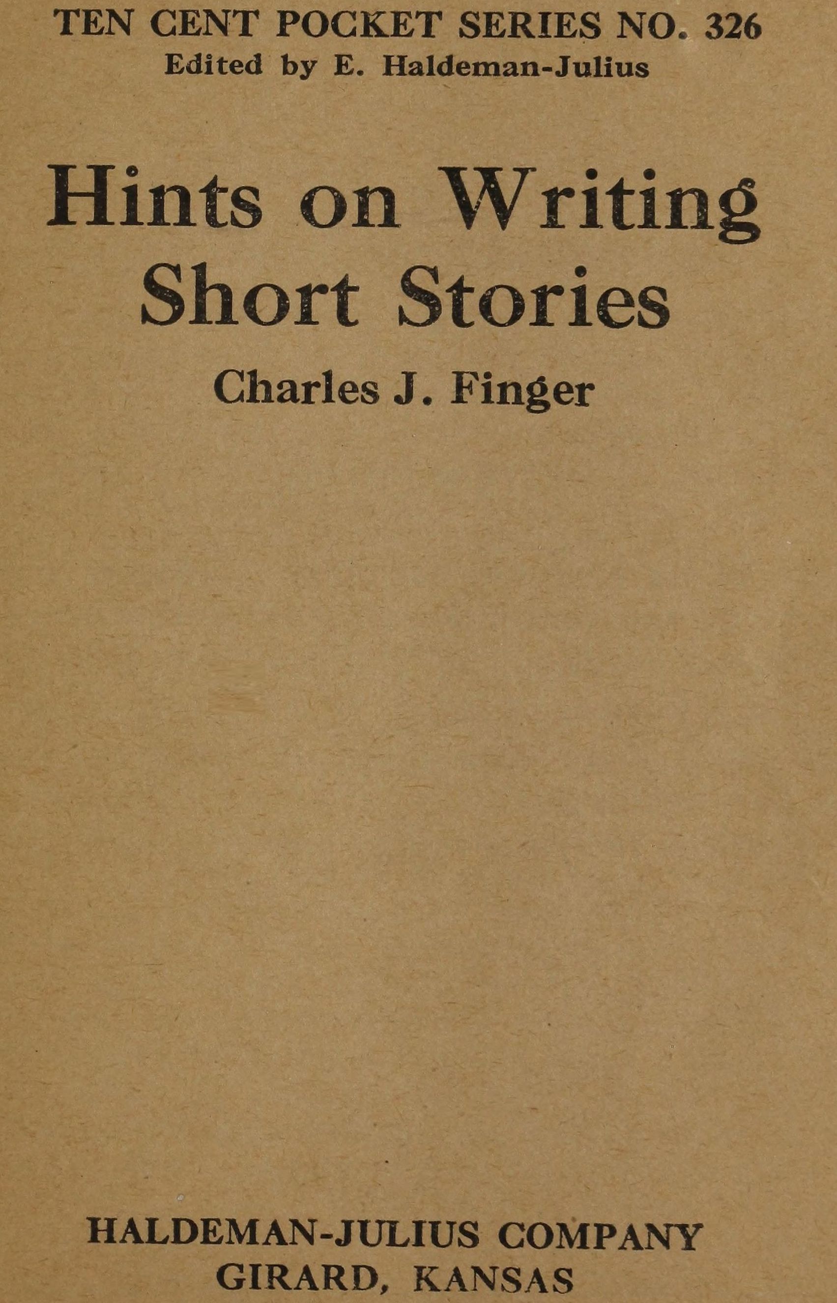 Hints on Writing Short Stories