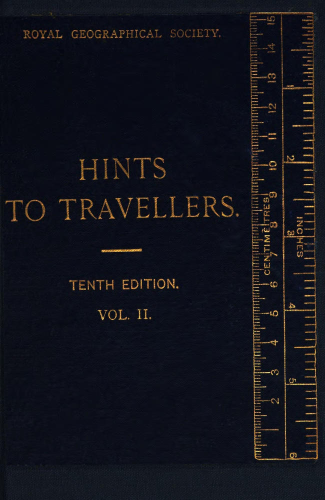 Hints to Travellers, Vol. II