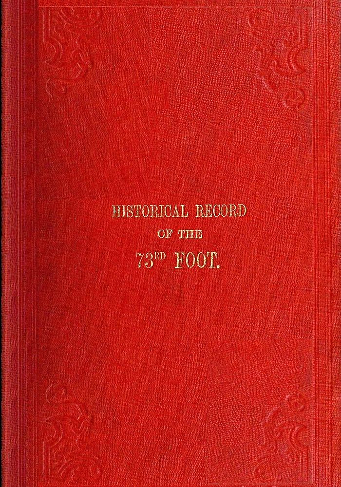 Historical Record of the Seventy-third Regiment