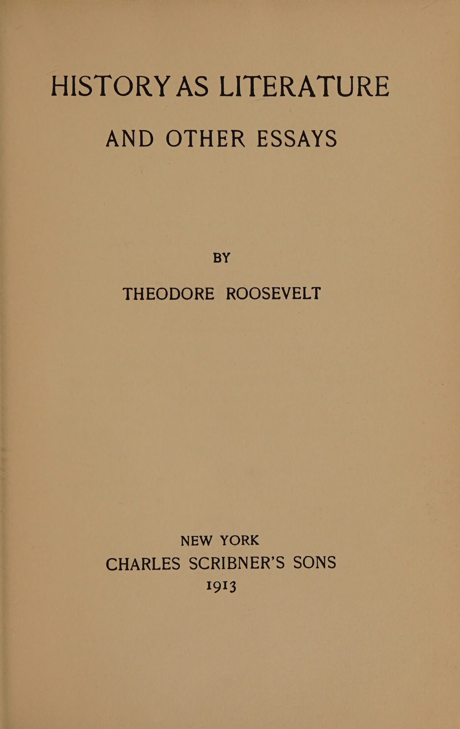 History as Literature and Other Essays