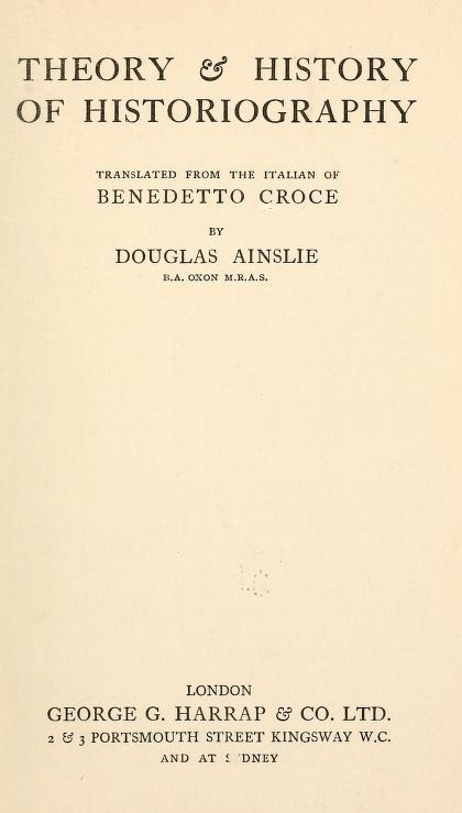 History, its Theory and Practice