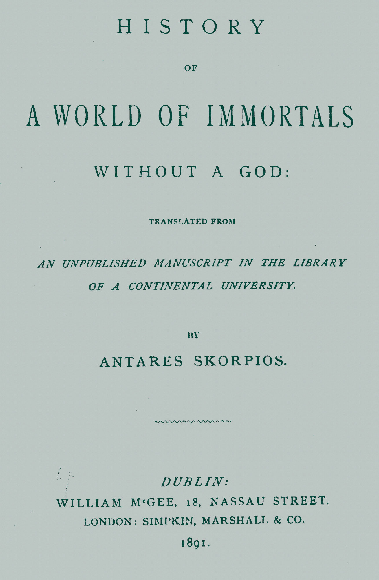 History of a World of Immortals
