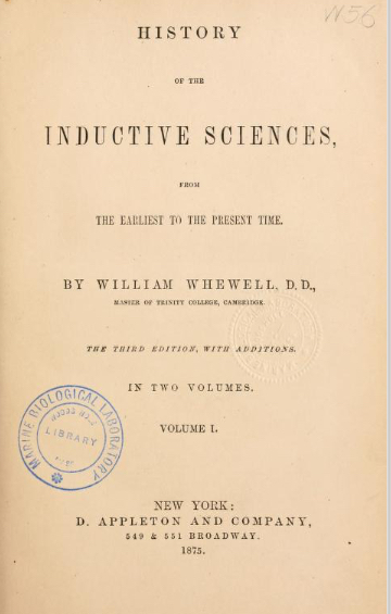 History of the Inductive Sciences