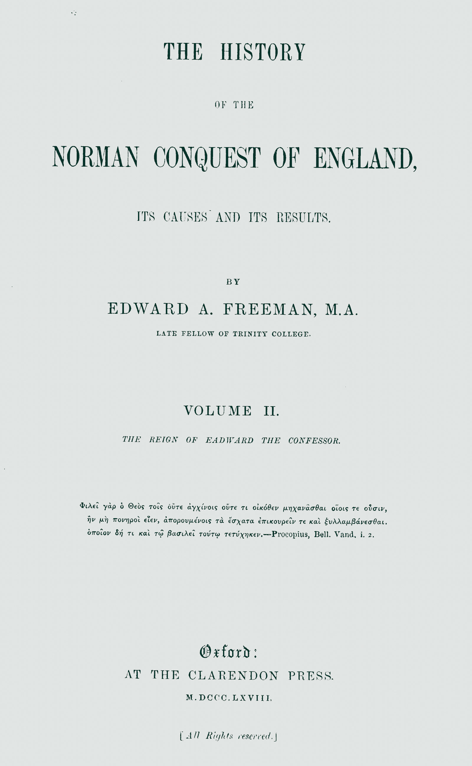 History of the Norman Conquest, Vol 2