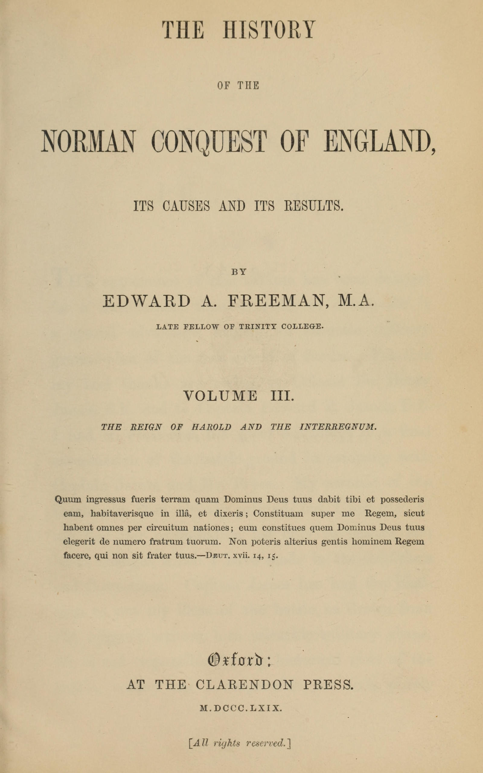 History of the Norman Conquest, Vol 3